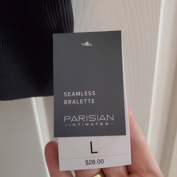 NWT Parisian Black Seamless Bralette size L - Picture 5 of 8